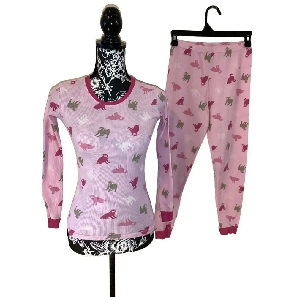 3Pc Circo Sleepwear Puppy Thermal Pajama Set Puppies Dogs Pants Long Sleeve Shir